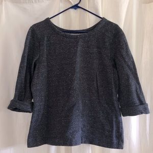 💐Coldwater Creek Heathered Navy 3/4 Sweatshirt